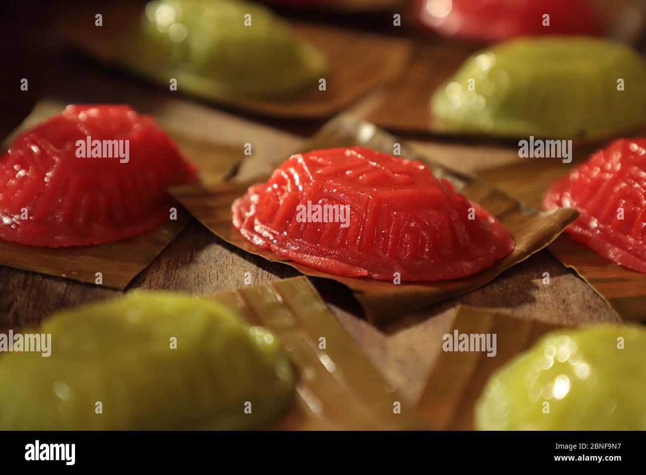 Ang Ku Kueh. Steamed Chinese pastry of sticky rice shaped into tortoise