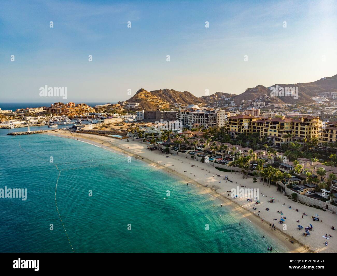 Aerial view of the bay of Cabo San Lucas Stock Photo