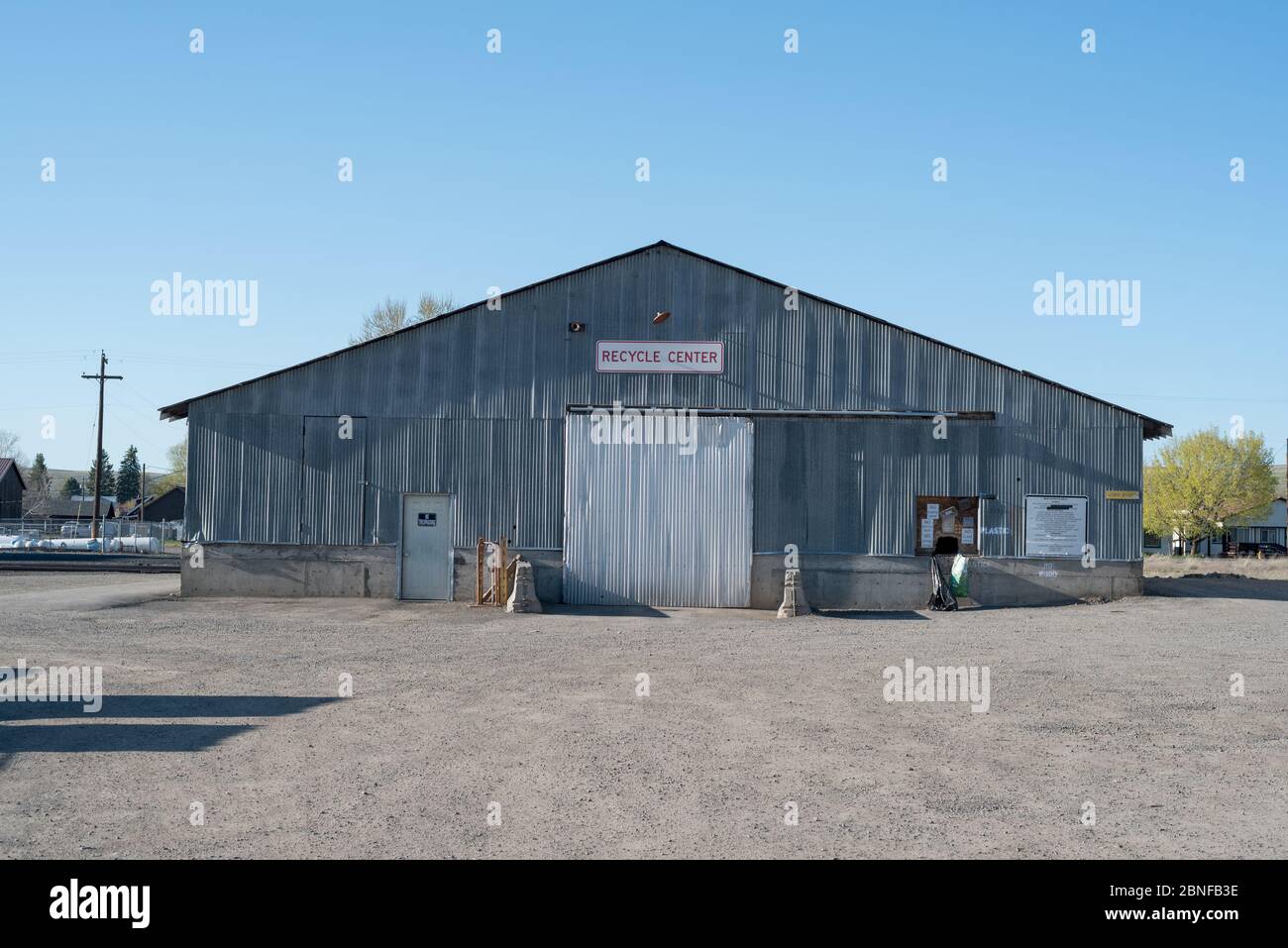 Wallowa County recycling center in Enterprise, Oregon. Stock Photo