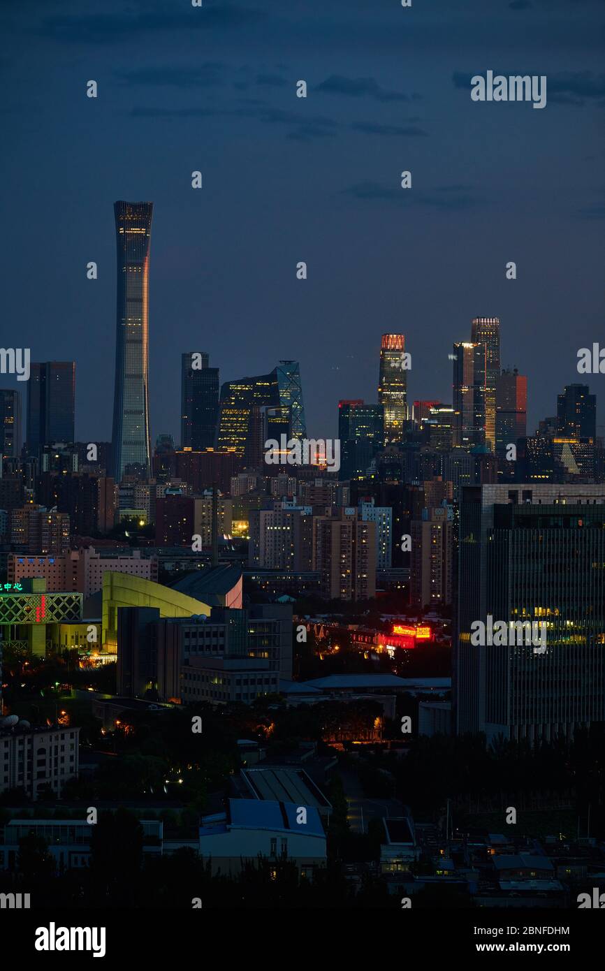 Beijing landmarks, including the China Zun, stand to form a skyline at ...