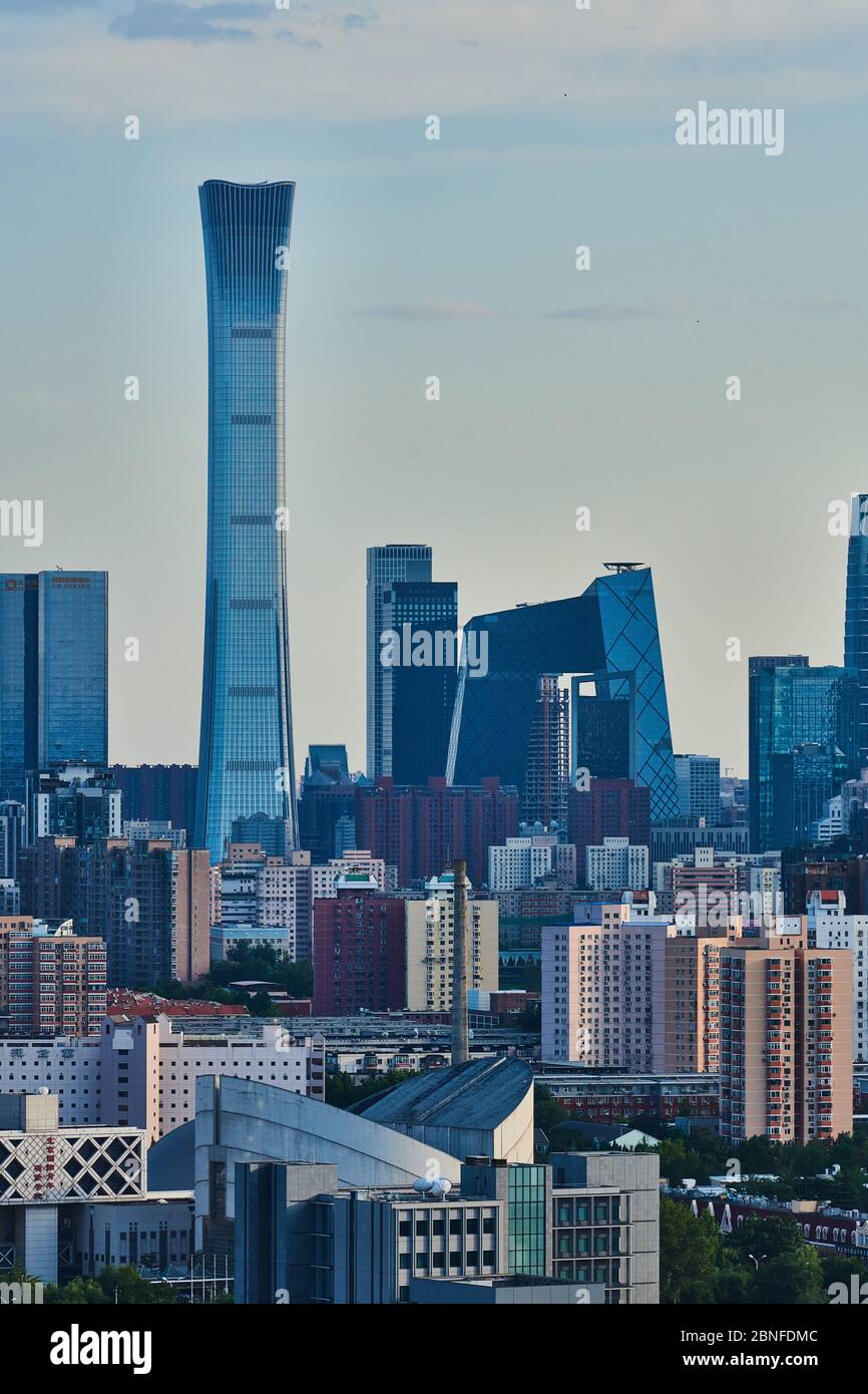 Beijing landmarks, including the China Zun, stand to form a skyline at ...