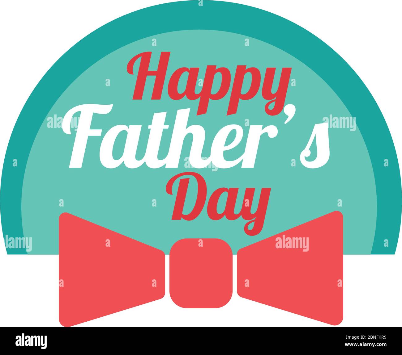 happy fathers day seal with bowtie flat style icon Stock Vector Image ...