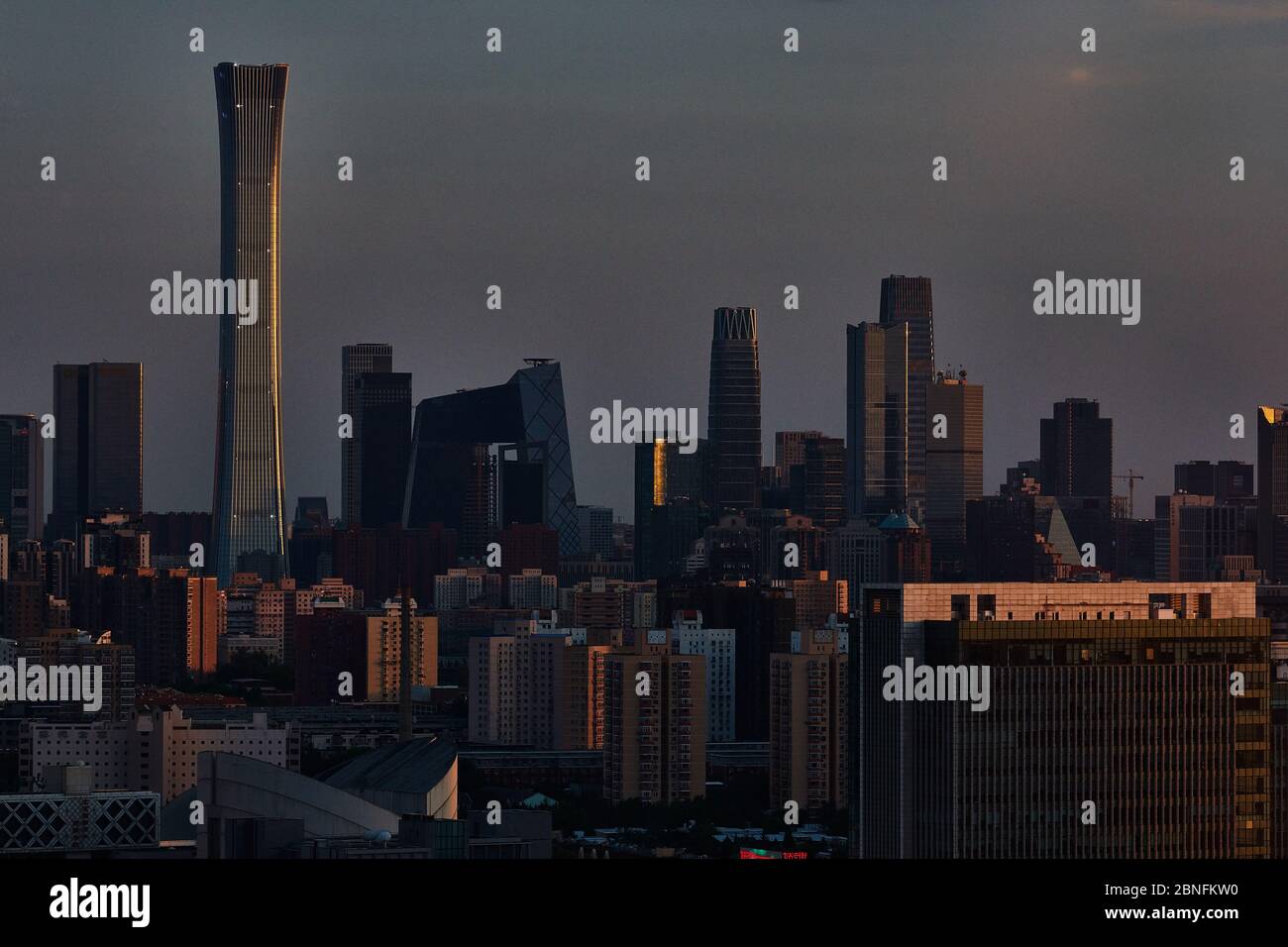 Beijing landmarks, including the China Zun, stand to form a skyline at ...
