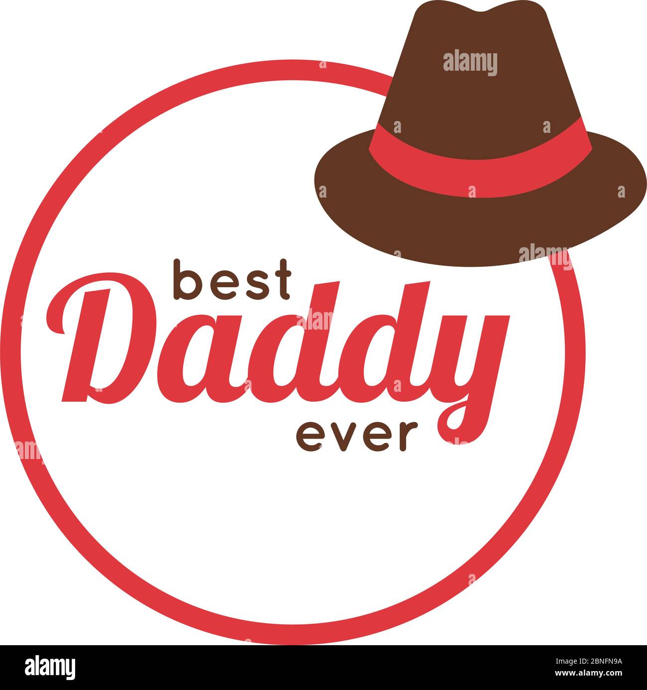 happy fathers day seal with hat flat style Stock Vector Image & Art - Alamy