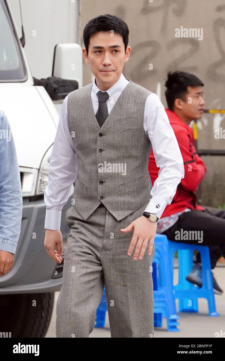 Chinese actor Zhu Yilong dresses up for a film acting in Shanghai ...