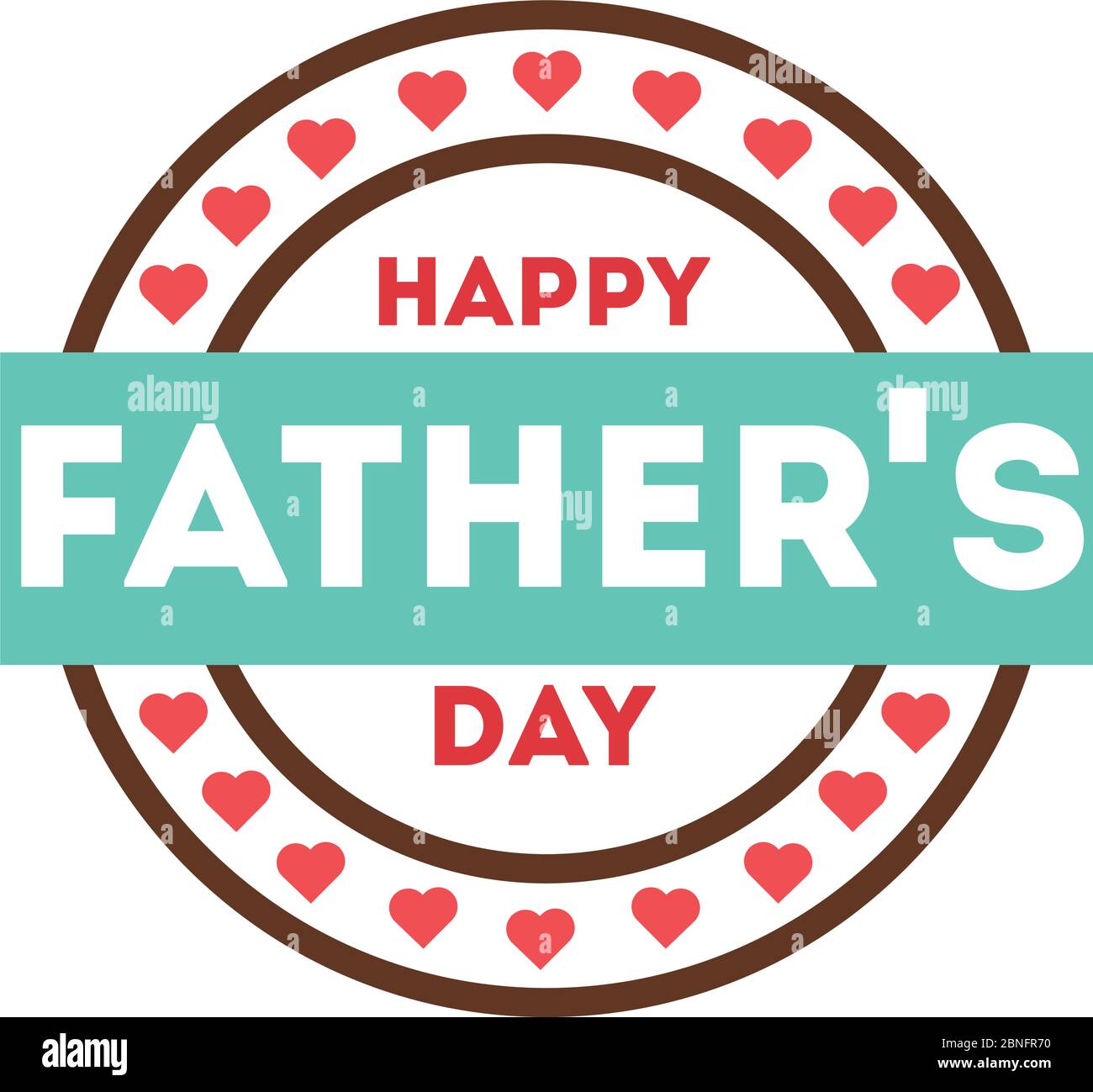 happy fathers day seal flat style icon Stock Vector Image & Art - Alamy
