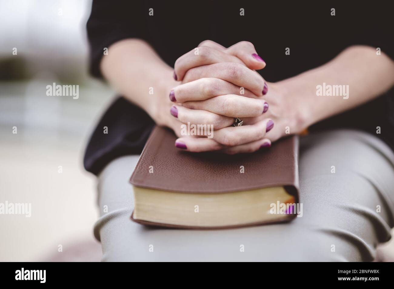 Sitting waiting hands on lap hi-res stock photography and images - Alamy