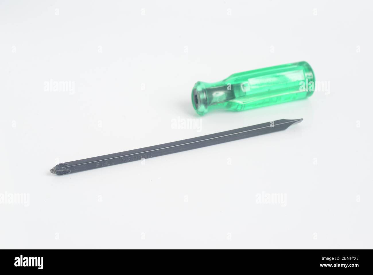 Common screwdriver and Cross Reset Head Screwdriver on white