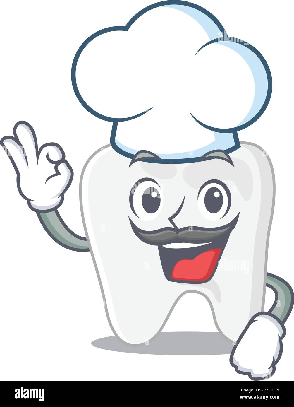 Talented tooth chef cartoon drawing wearing chef hat Stock Vector Image ...