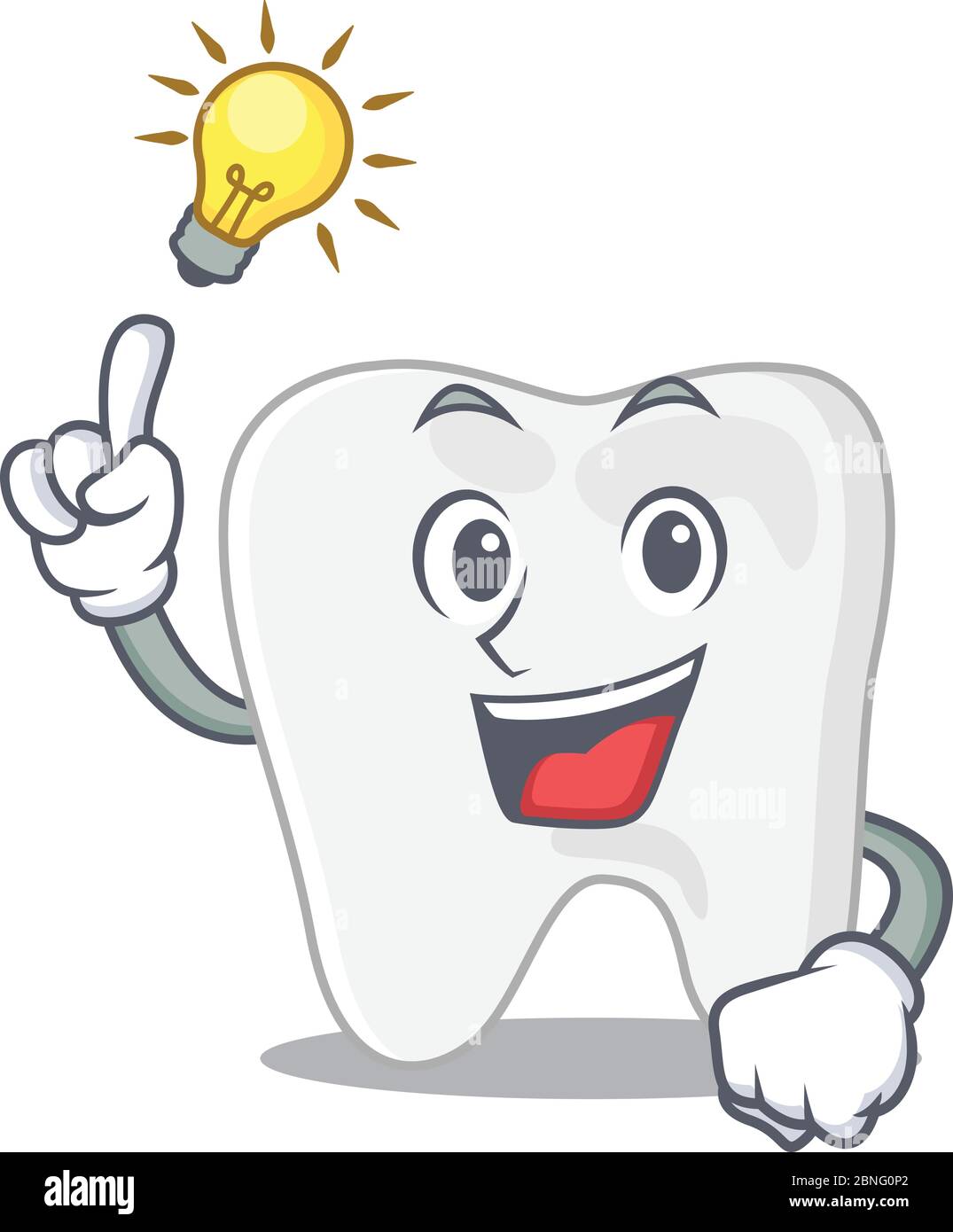 Mascot character of smart tooth has an idea gesture Stock Vector Image ...