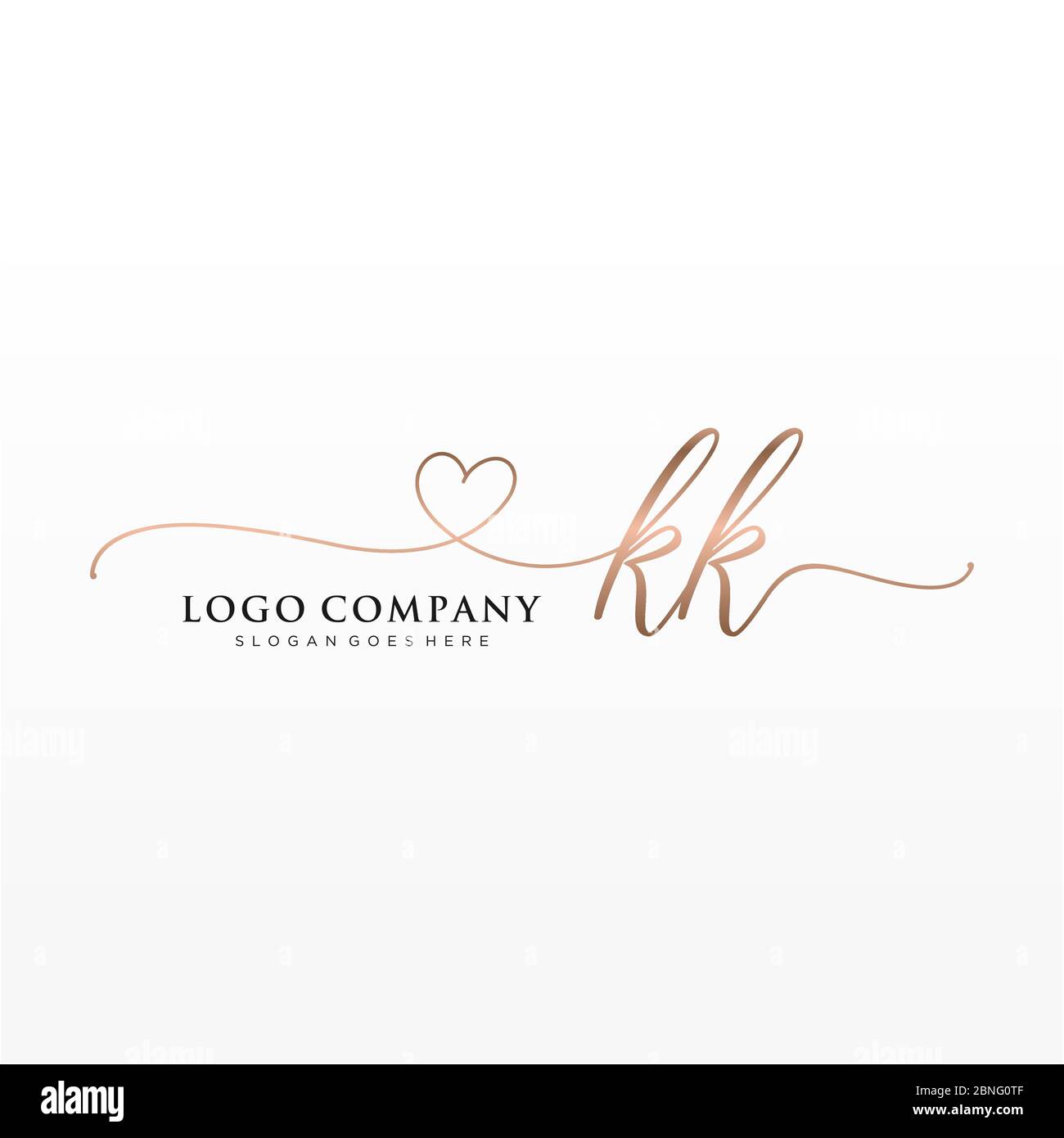 Initial KK beauty monogram and elegant logo design Stock Vector Image ...