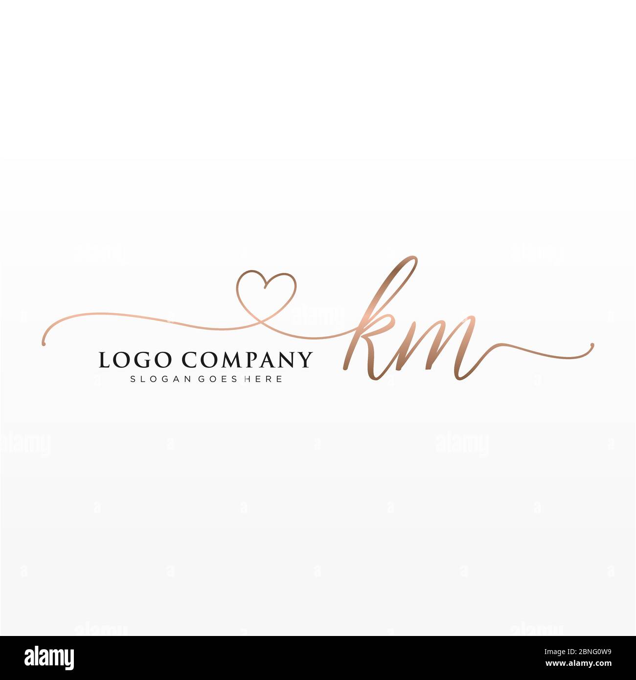 Initial Km Beauty Monogram And Elegant Logo Design Stock Vector Image Art Alamy