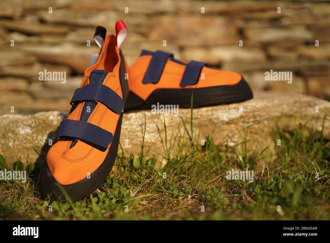 Rock climbing shoes or equipment Stock Photo Alamy