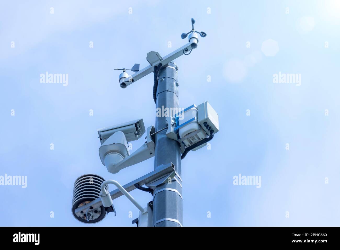 Automatic weather station, with a weather monitoring system and video ...