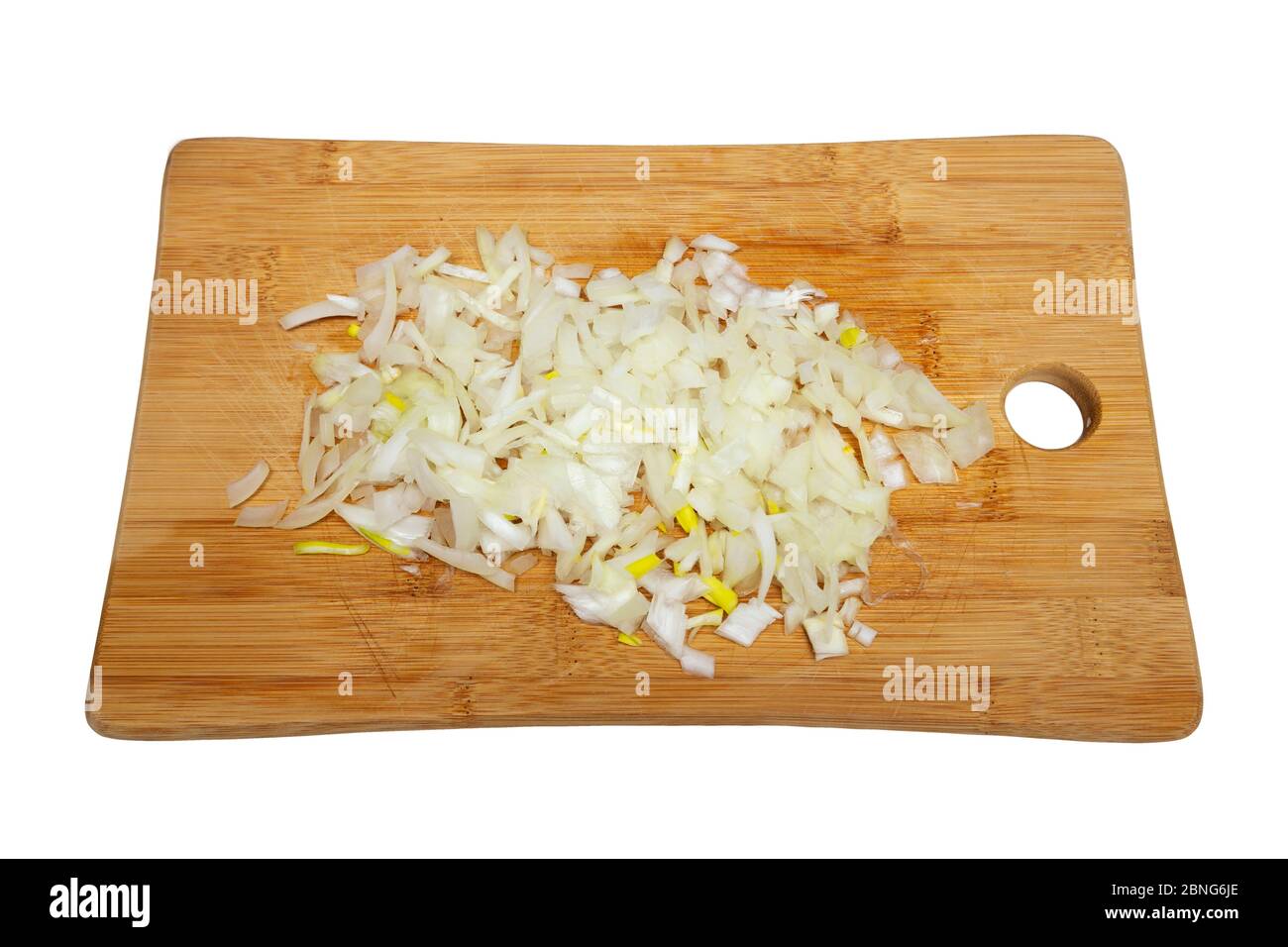 Onion  slices on white backgrounds Stock Photo