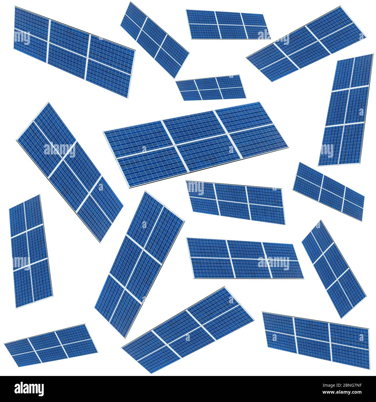 Blue Solar panel pattern isolated on white background. Solar panels ...
