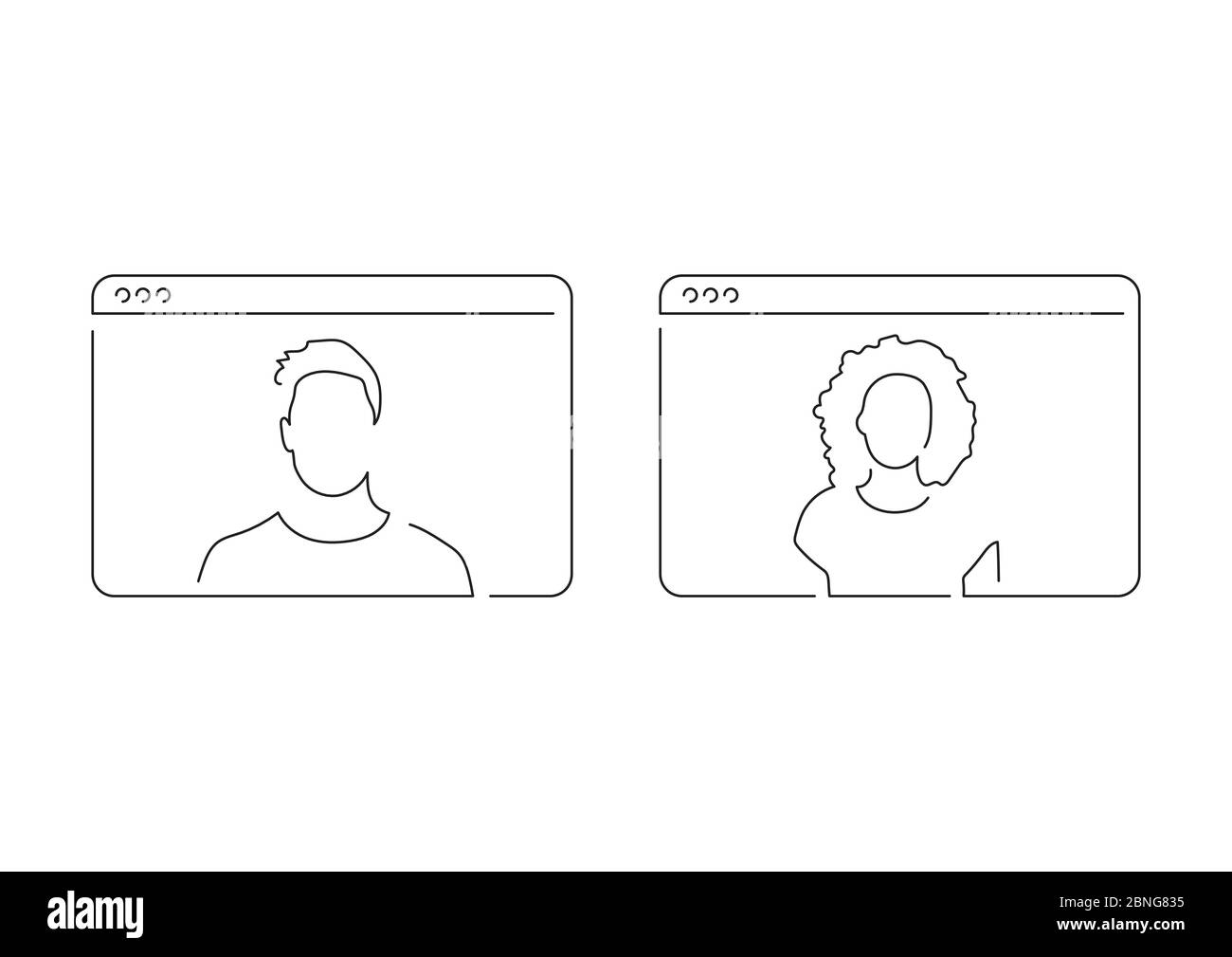 Communication isolated line drawing, vector illustration design Stock ...