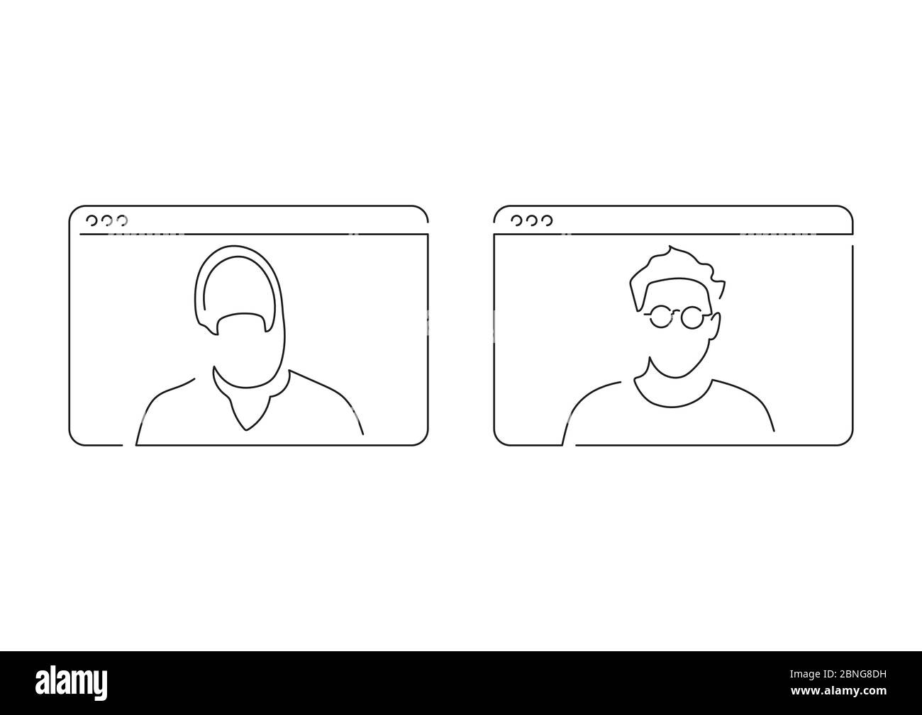 Message Communication Drawing Communication isolated line drawing, vector illustration design Stock ...