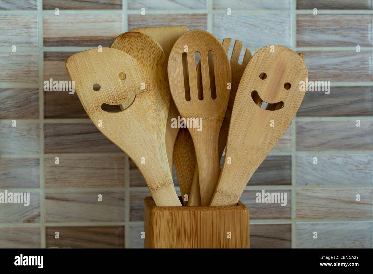 Wooden spoons Stock Photo