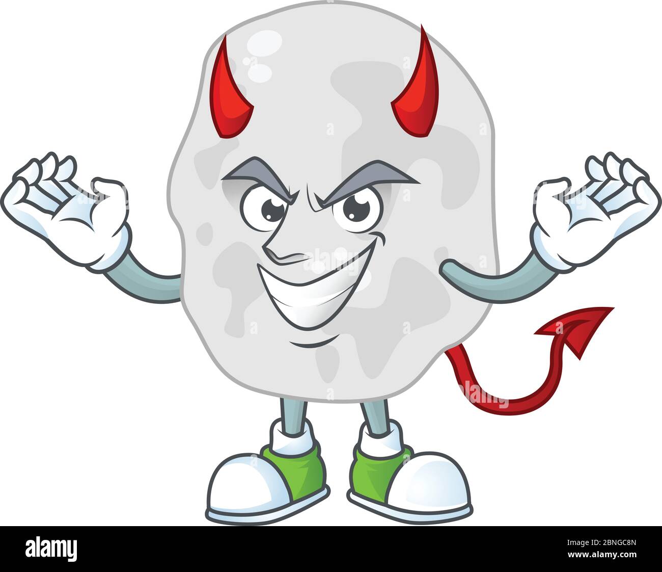 A cartoon image of planctomycetes as a devil character Stock Vector
