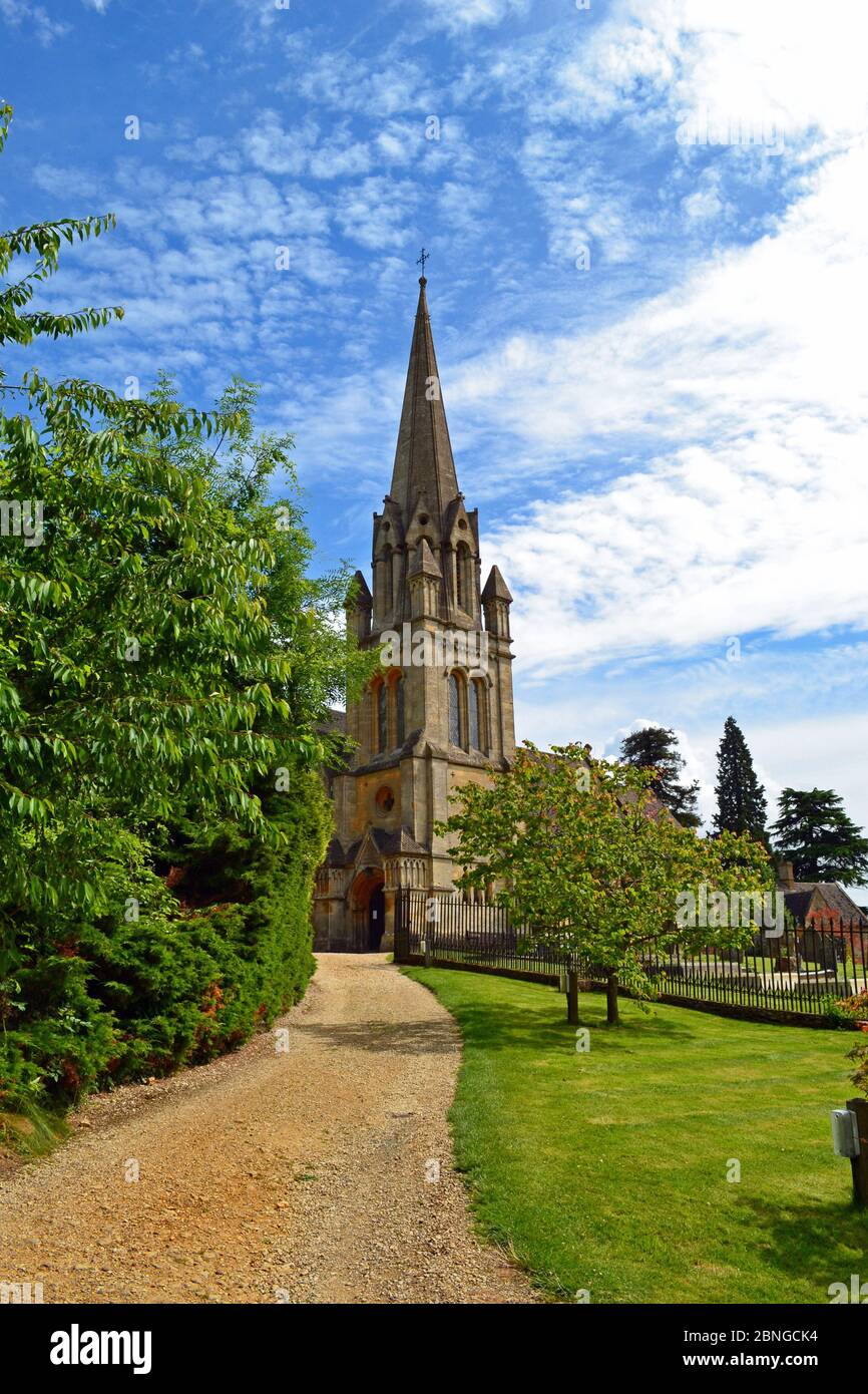 St Mary's Church Batsford, Batsford Arboretum, Moreton-in-Marsh, Cotswolds, Gloucestershire, UK Stock Photo