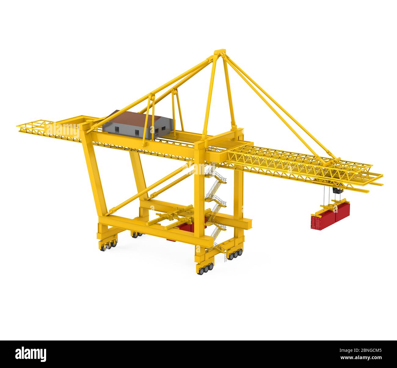 Container Gantry Crane Isolated Stock Photo Alamy