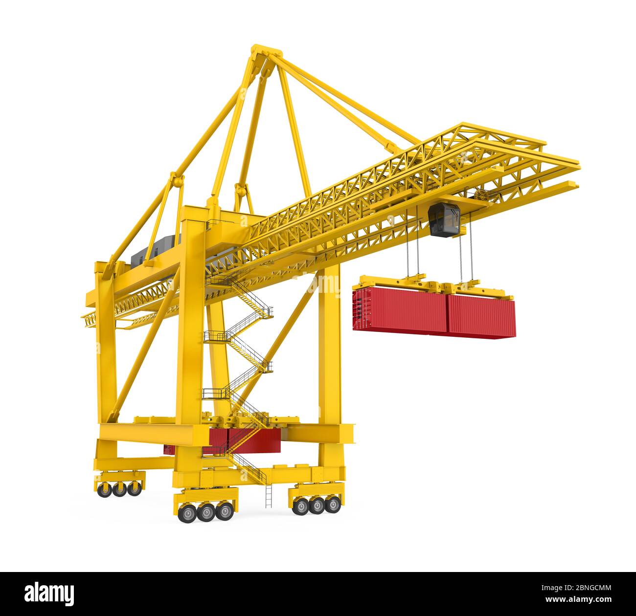 Container Gantry Crane Isolated Stock Photo Alamy