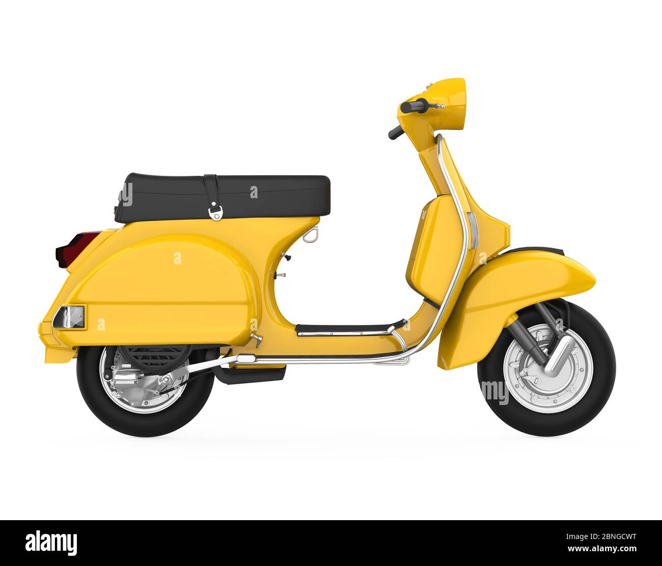Vintage Scooter Motorcycle Isolated Stock Photo Alamy