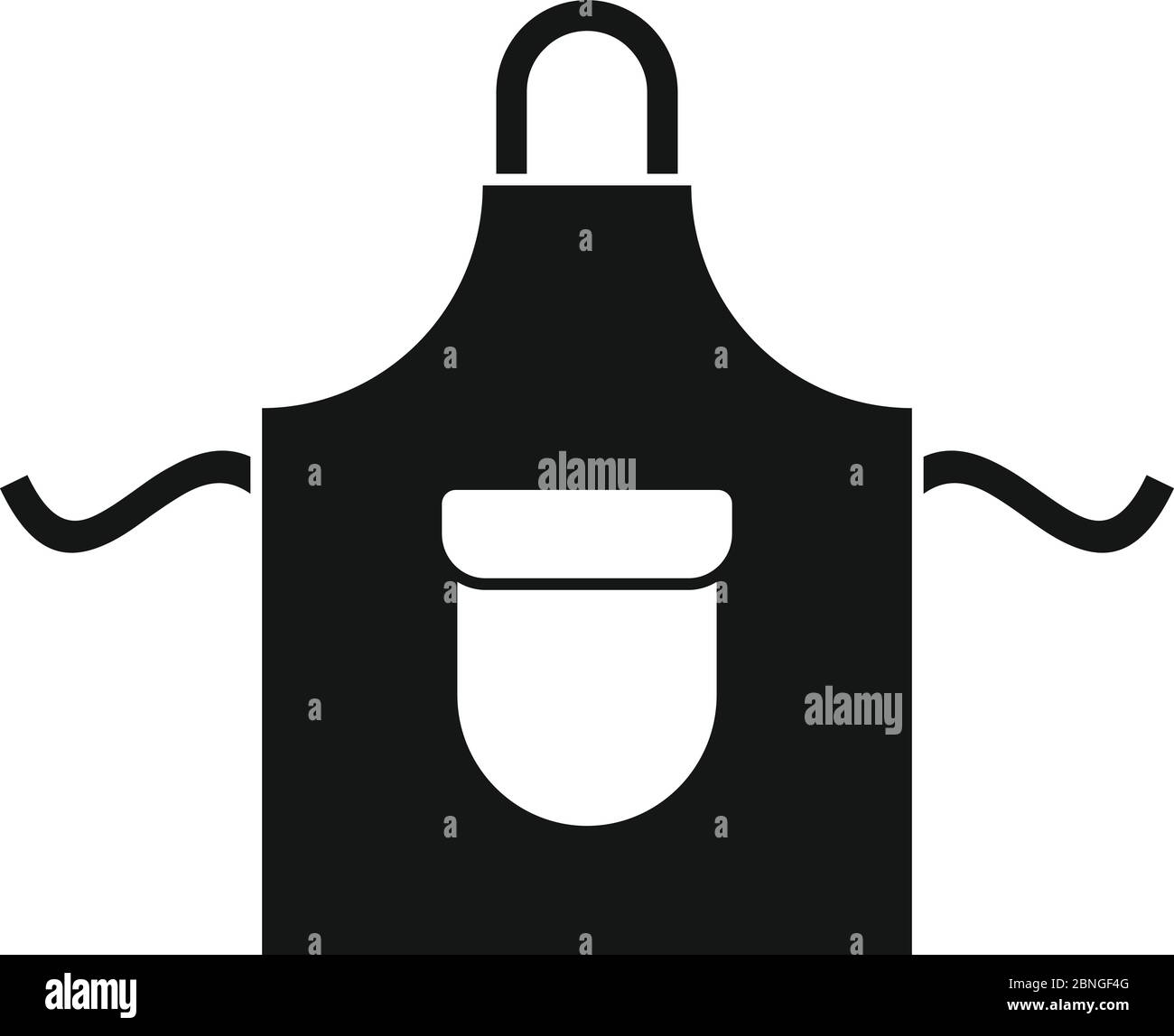 Cooking apron icon. Simple illustration of cooking apron vector icon for web design isolated on white background Stock Vector