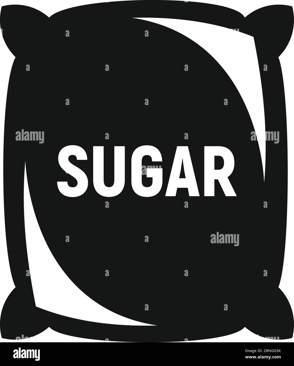 Sugar sack icon. Simple illustration of sugar sack vector icon for web design isolated on white background Stock Vector