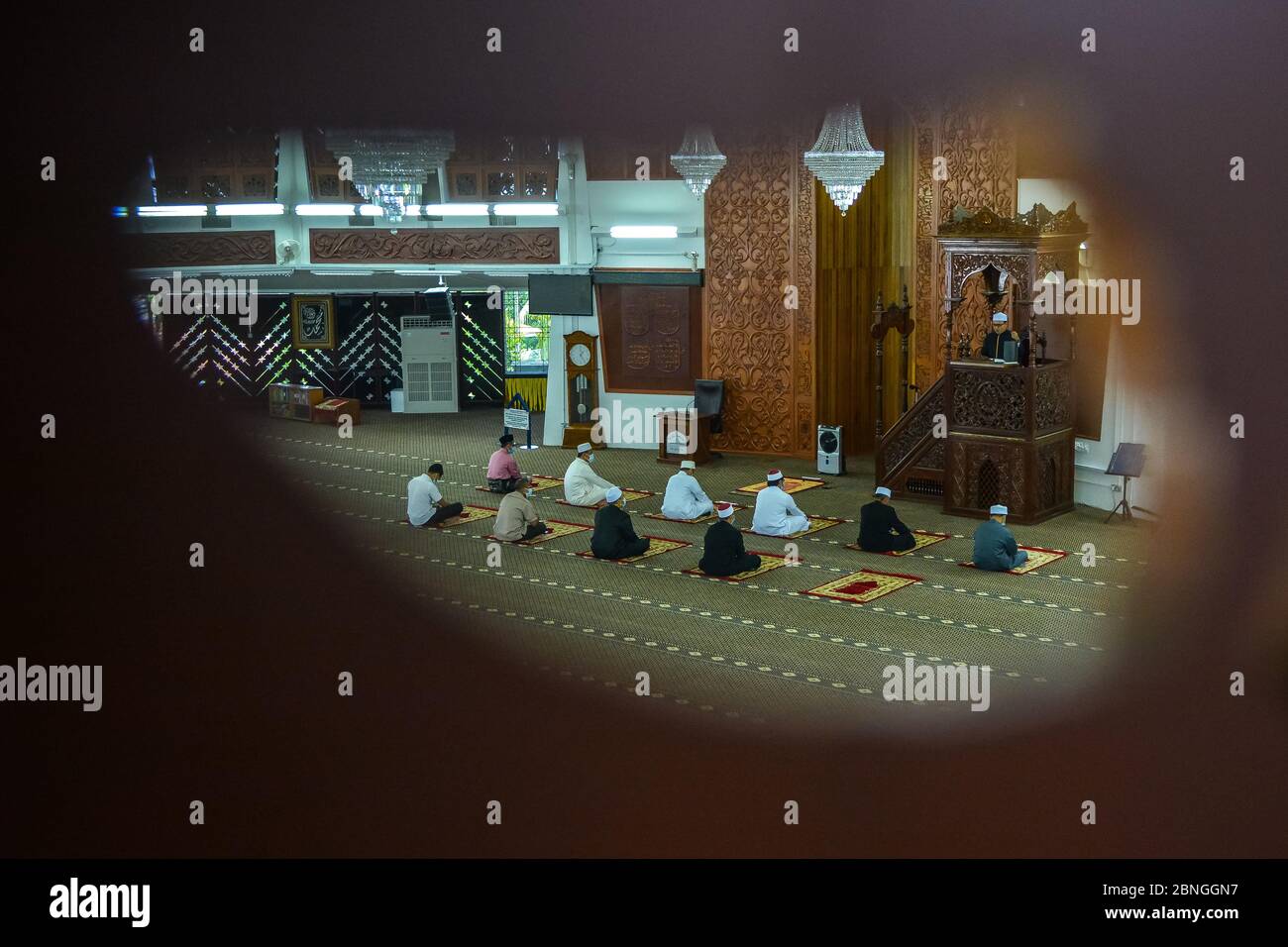 Seremban Negeri Sembilan Malaysia 15th May 2020 Muslim Clerics Performs A Congregational Friday Prayer At The State Mosque In Seremban For The First Time Since The Movement Control Order Mco Was Implemented