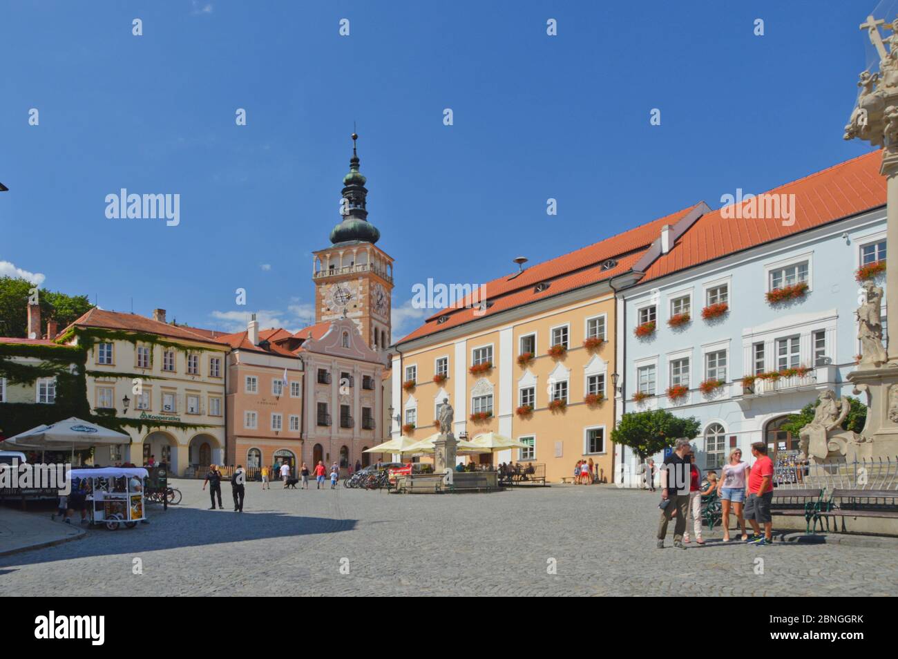 A Street In The Town Of Mikulov In The Czech Republic Stock Photo Alamy