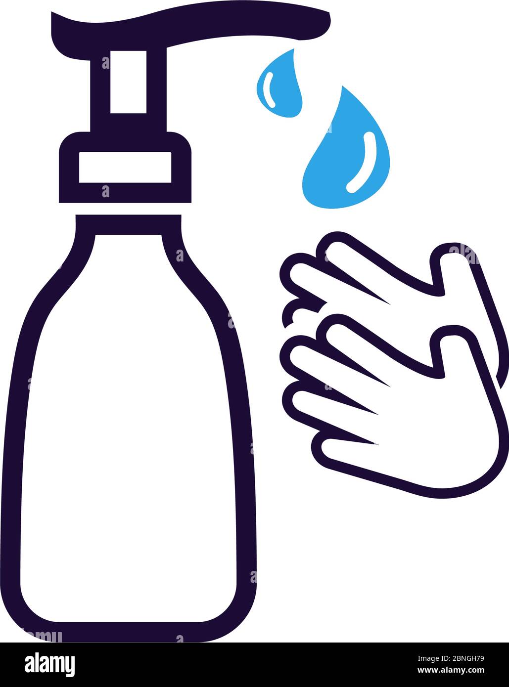 Hand sanitizer icon design template vector isolated Stock Vector Image