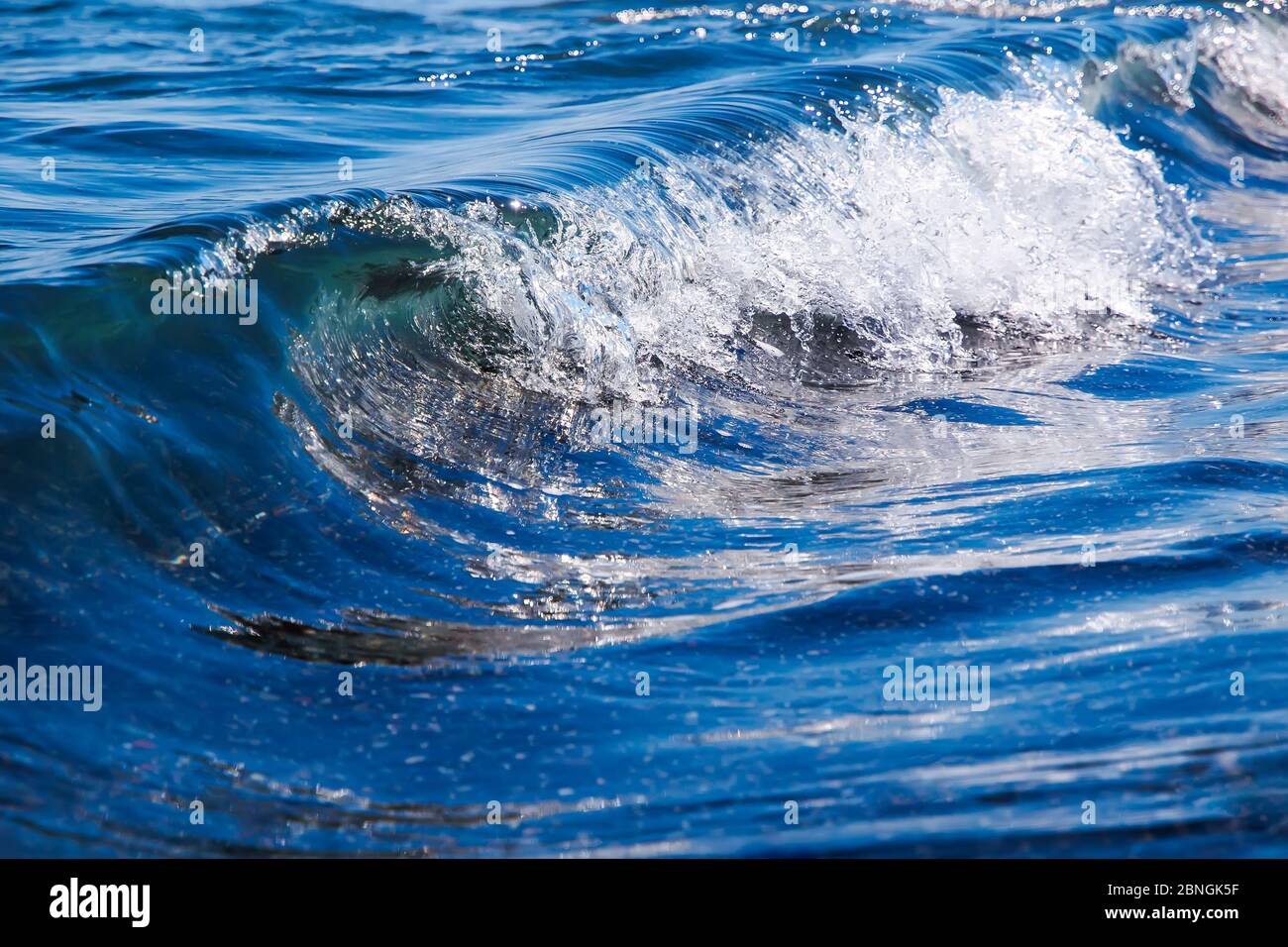 transparent clear sea water, close up photo of wave Stock Photo