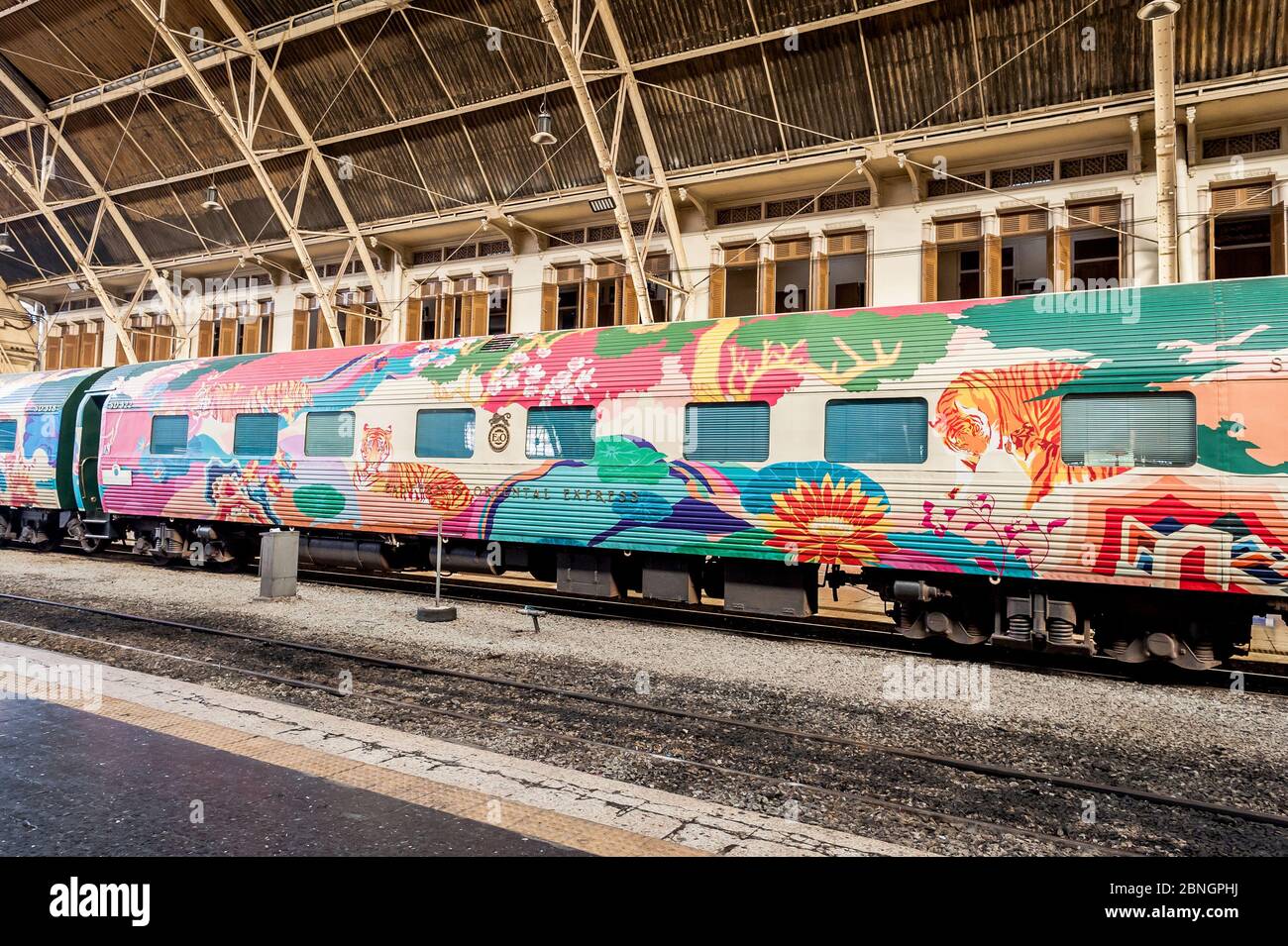 The Eastern and Oriental Express luxury train Bangkok to Singapore at