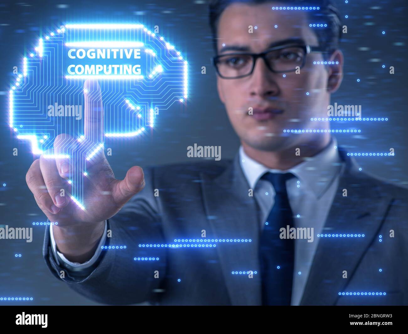 The cognitive computing concept as modern technology Stock Photo - Alamy