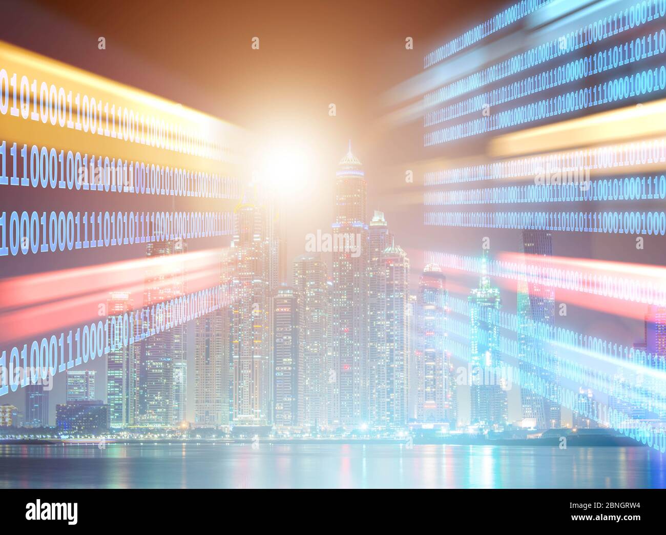 The Concept Of Modern Digital City And Innovation Stock Photo Alamy