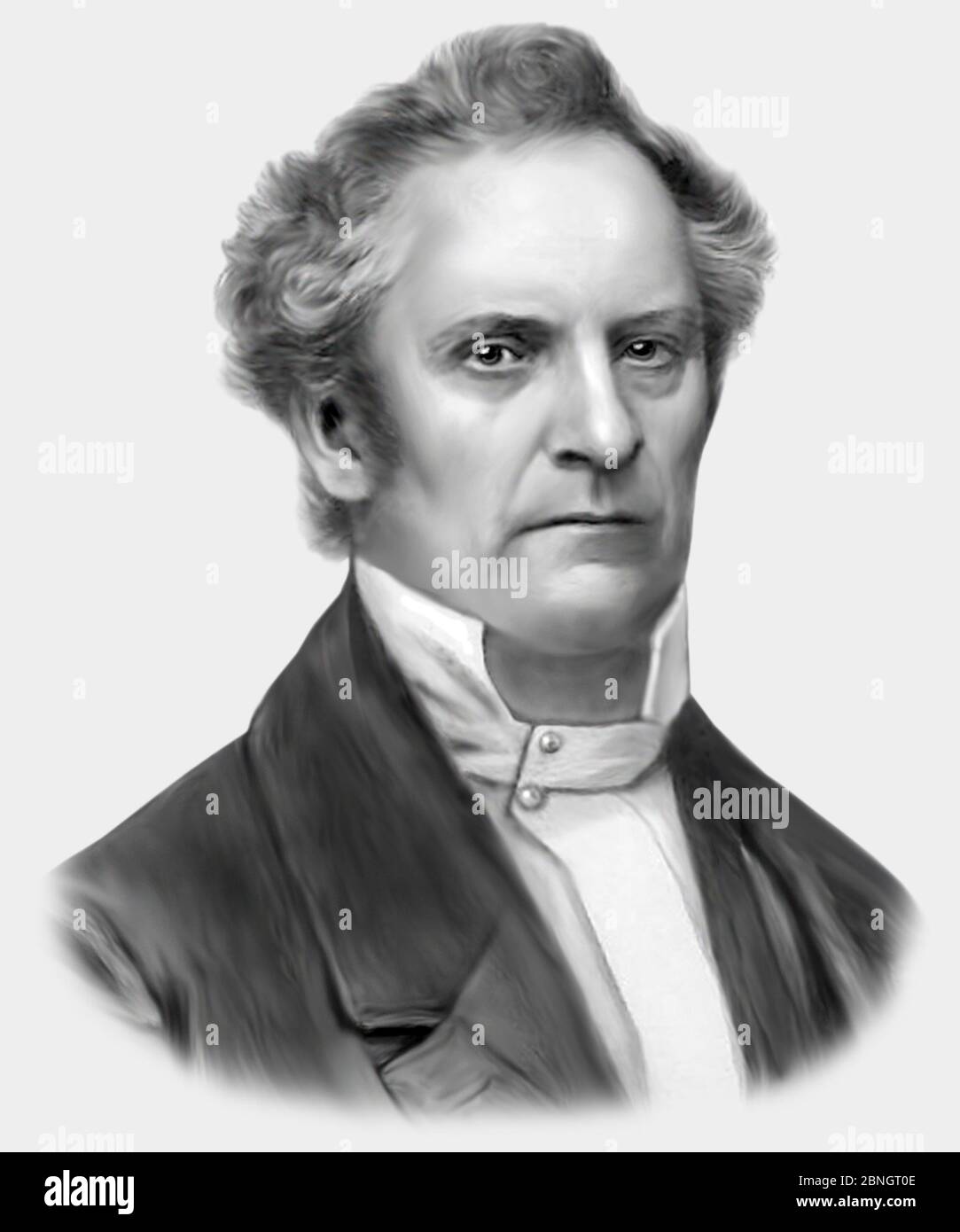 Julius Plucker 1801-1868 German Mathematician Physicist Stock Photo