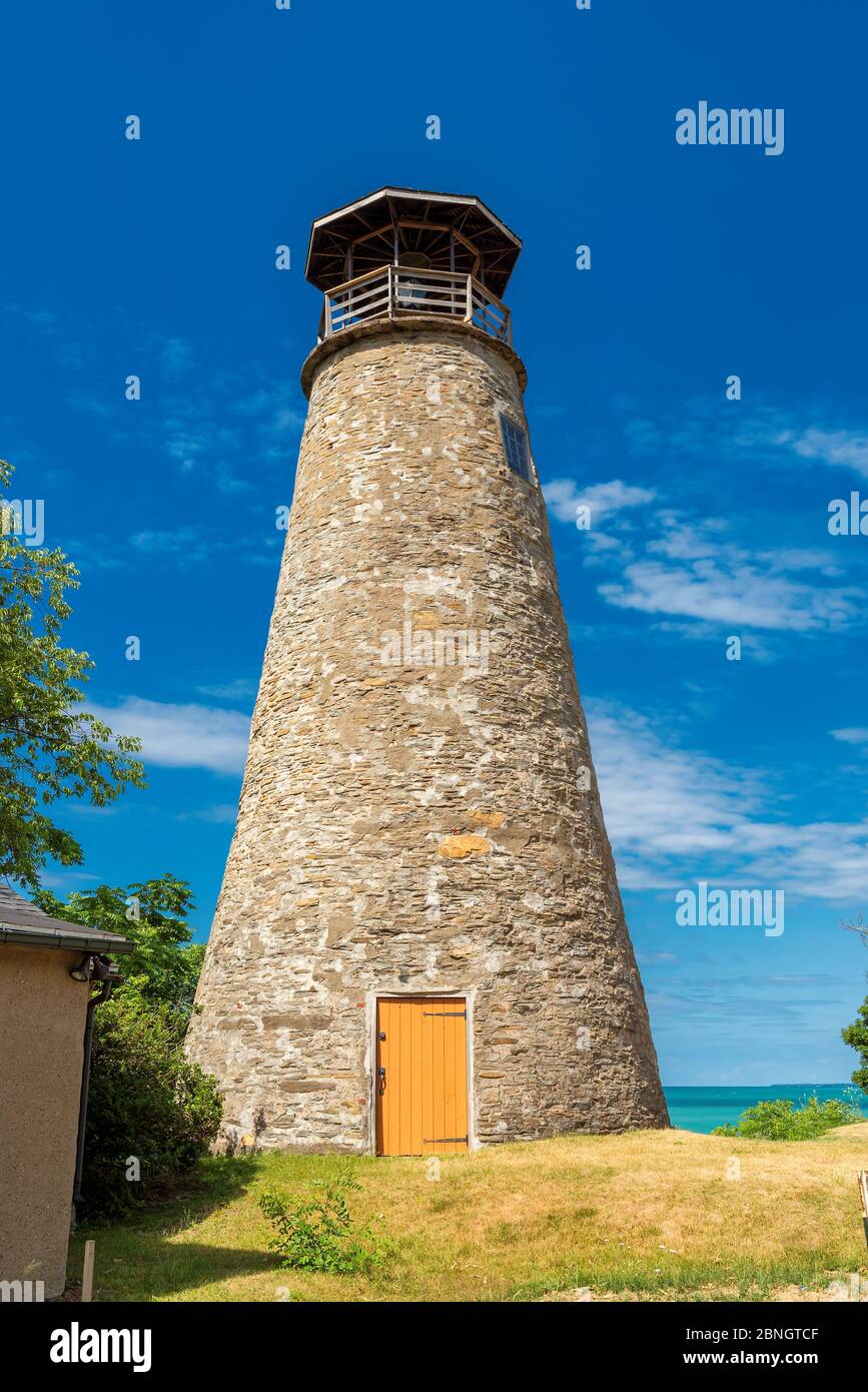 Barcelona Lighthouse on Lake Erie Stock Photo