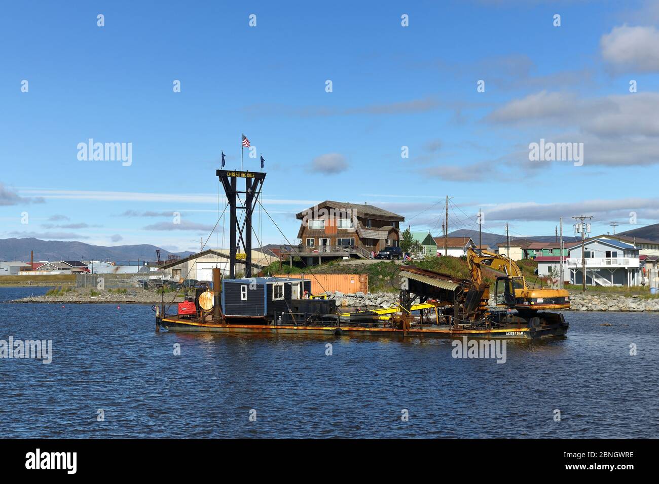 Gold dredger boat, Nome, Alaska, USA, September 2015 Stock Photo Alamy