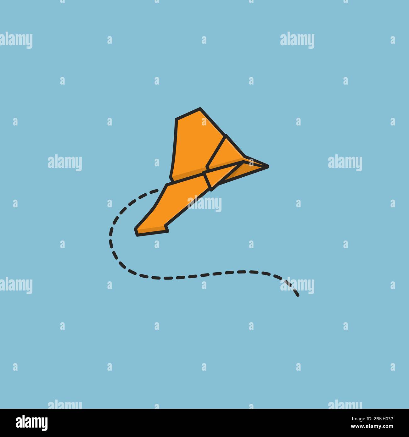 Paper airplane vector illustration for Paper Airplane Day on May 26th. Cheap and simple toy symbol Stock Vector