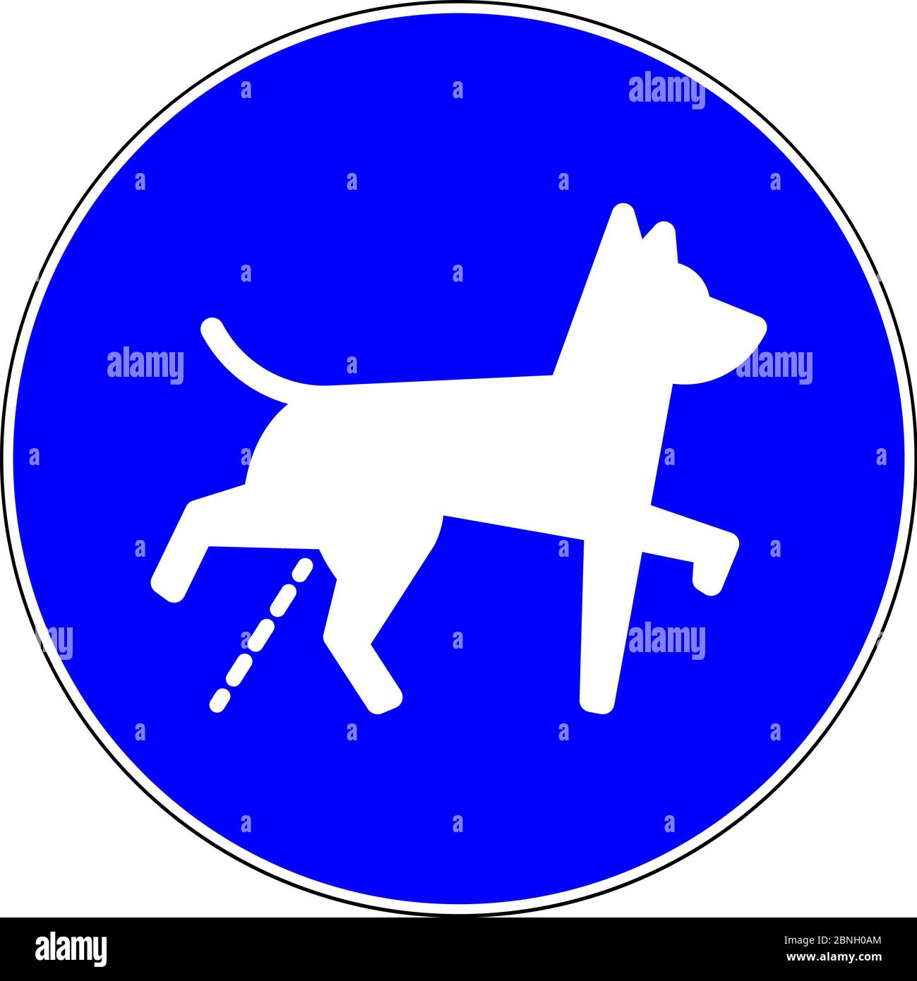 Dog pee allowed blue sign Stock Photo Alamy