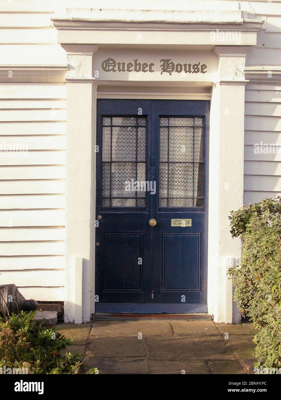 Front door, Quebec House, Bath Square, Spice Island: the oldest house ...
