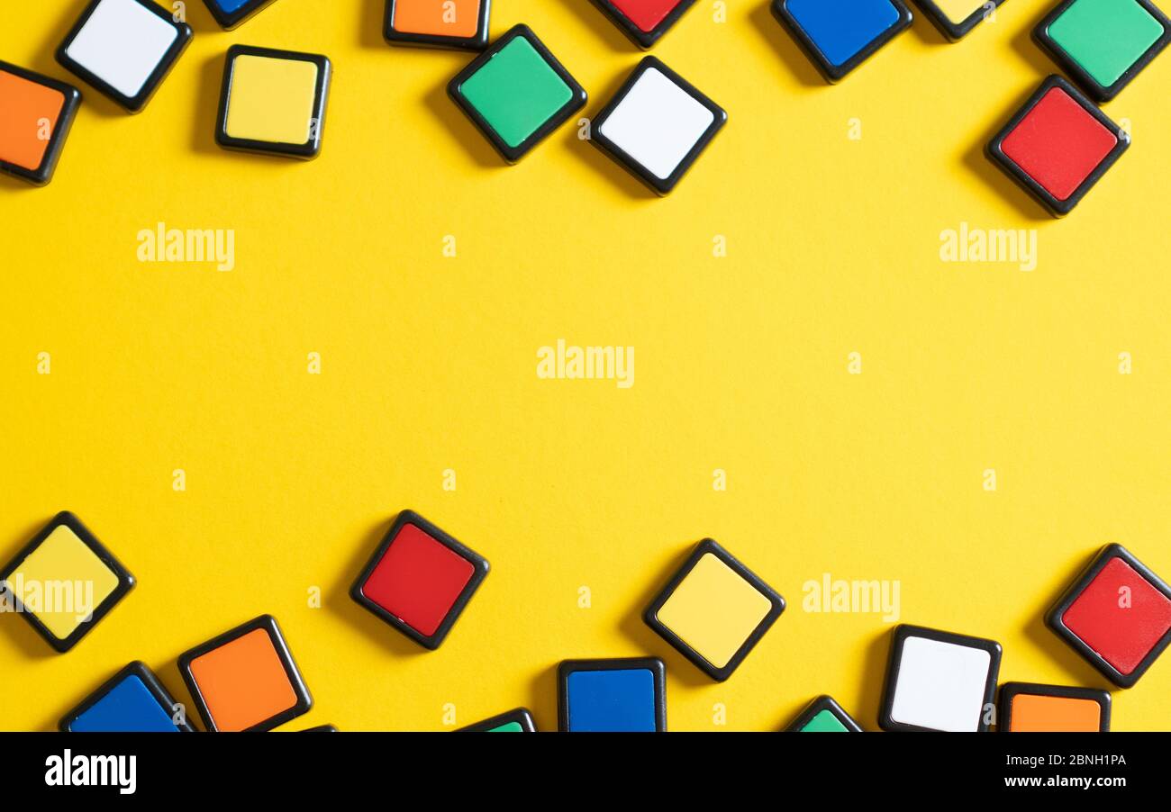 Colorful abstract yellow backdrop with frame and space for your text