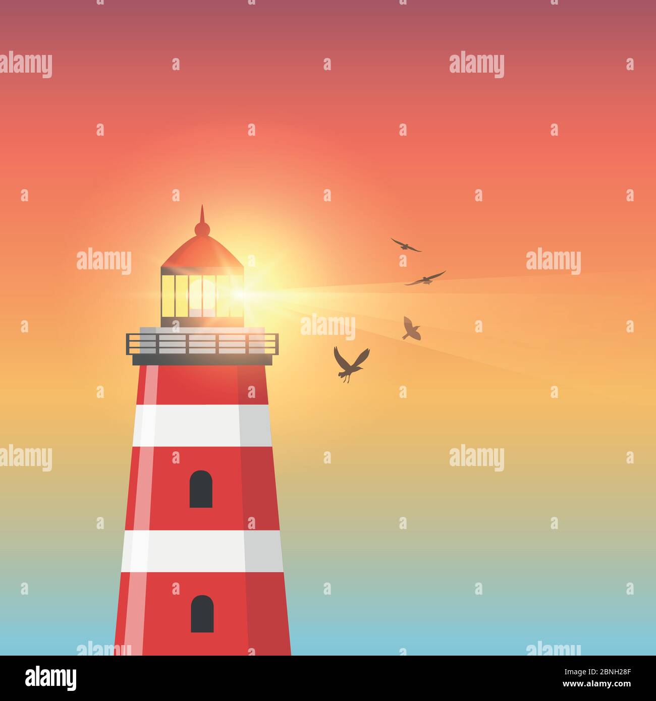 Flying birds in the sky Stock Vector Images - Alamy