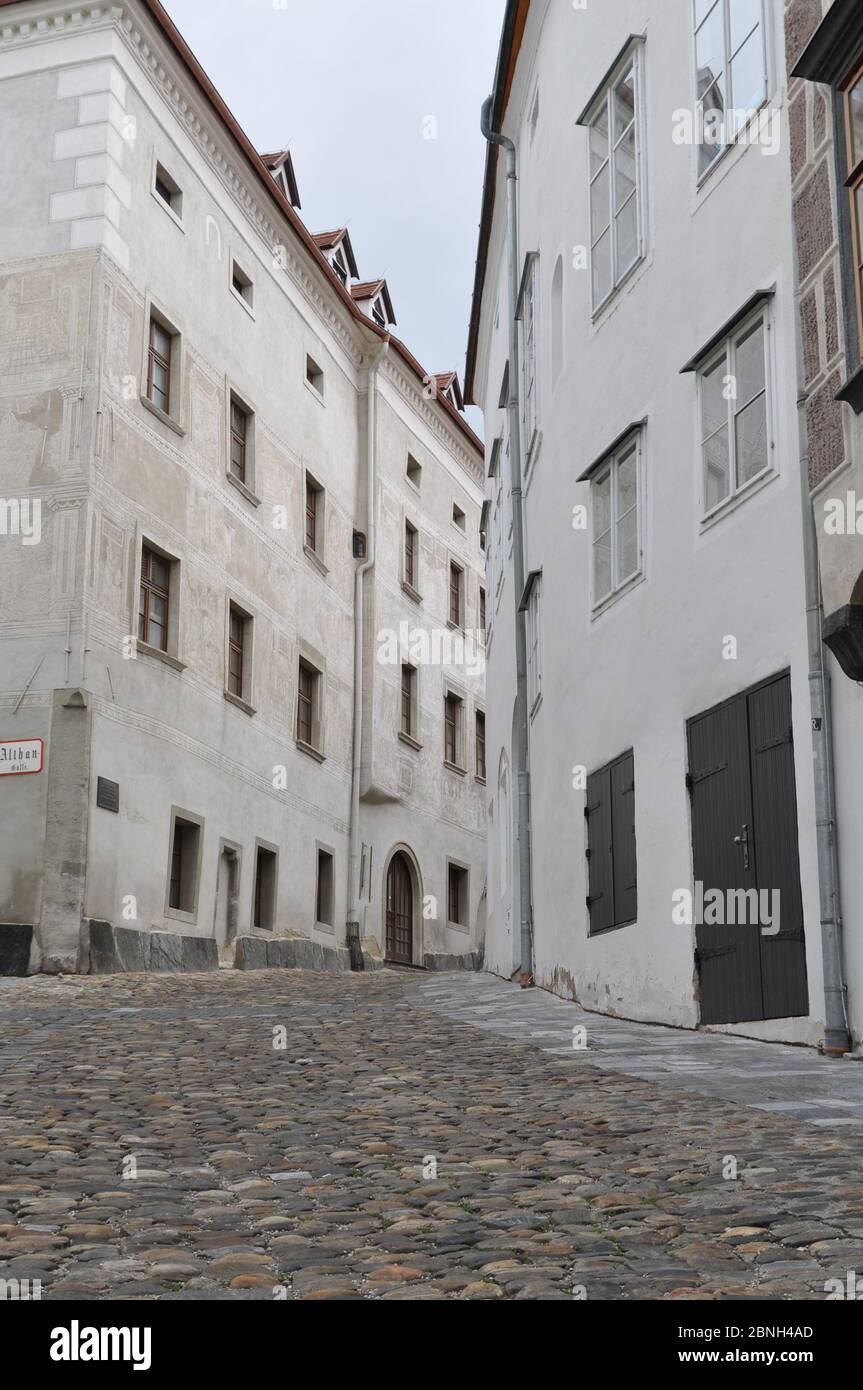 Historical Houses and Facades in Krems/Stein located at the river