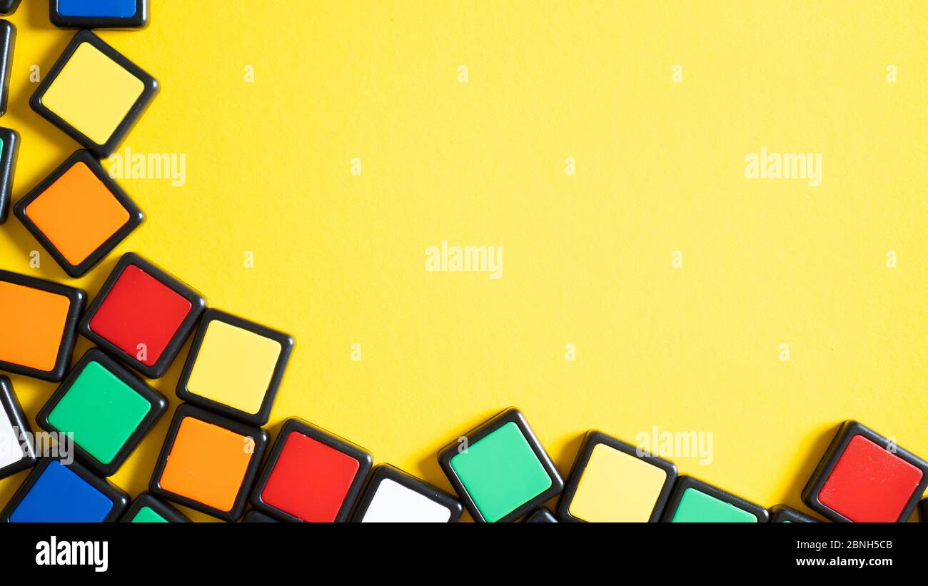 Colorful abstract yellow backdrop with frame and space for your text
