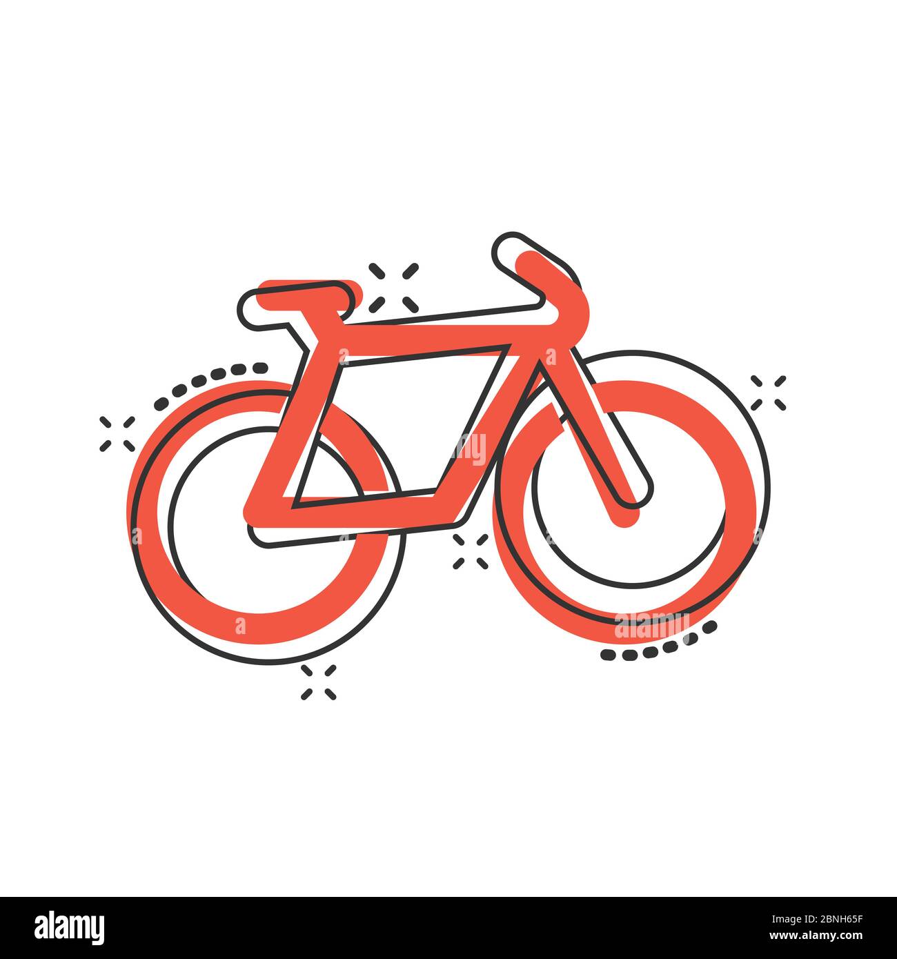 Bicycle icon in comic style. Bike cartoon vector illustration on white  isolated background. Cycle travel splash effect business concept Stock  Vector Image & Art - Alamy