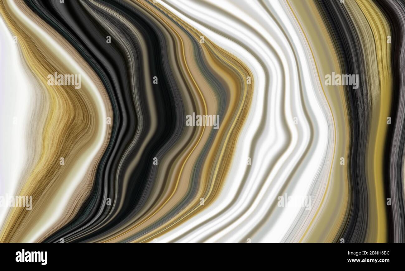 Luxury marbel texture illustration in gold and white color Stock Photo