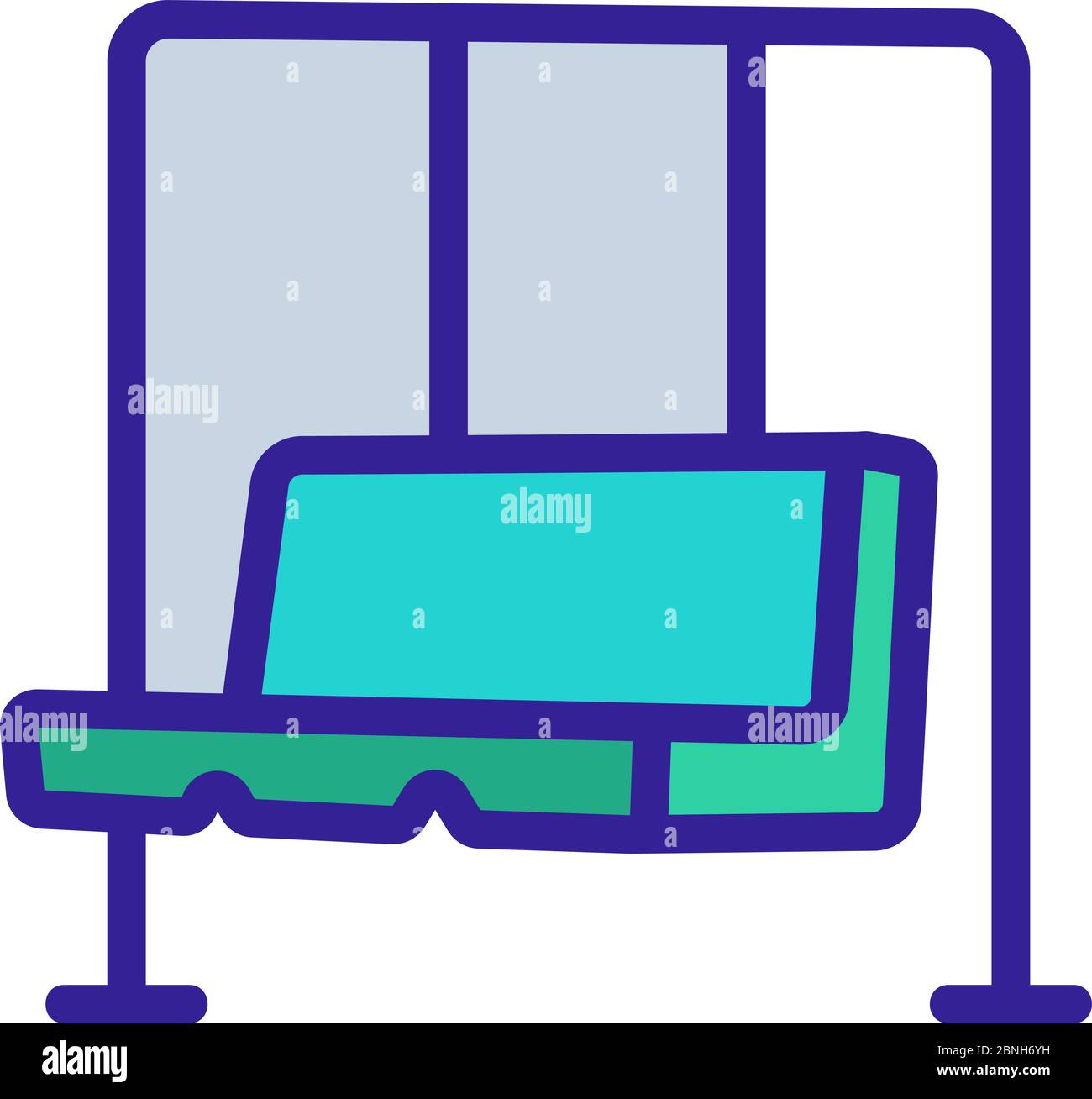 hanging swing in form of sofa icon vector outline illustration Stock Vector Image & Art Alamy